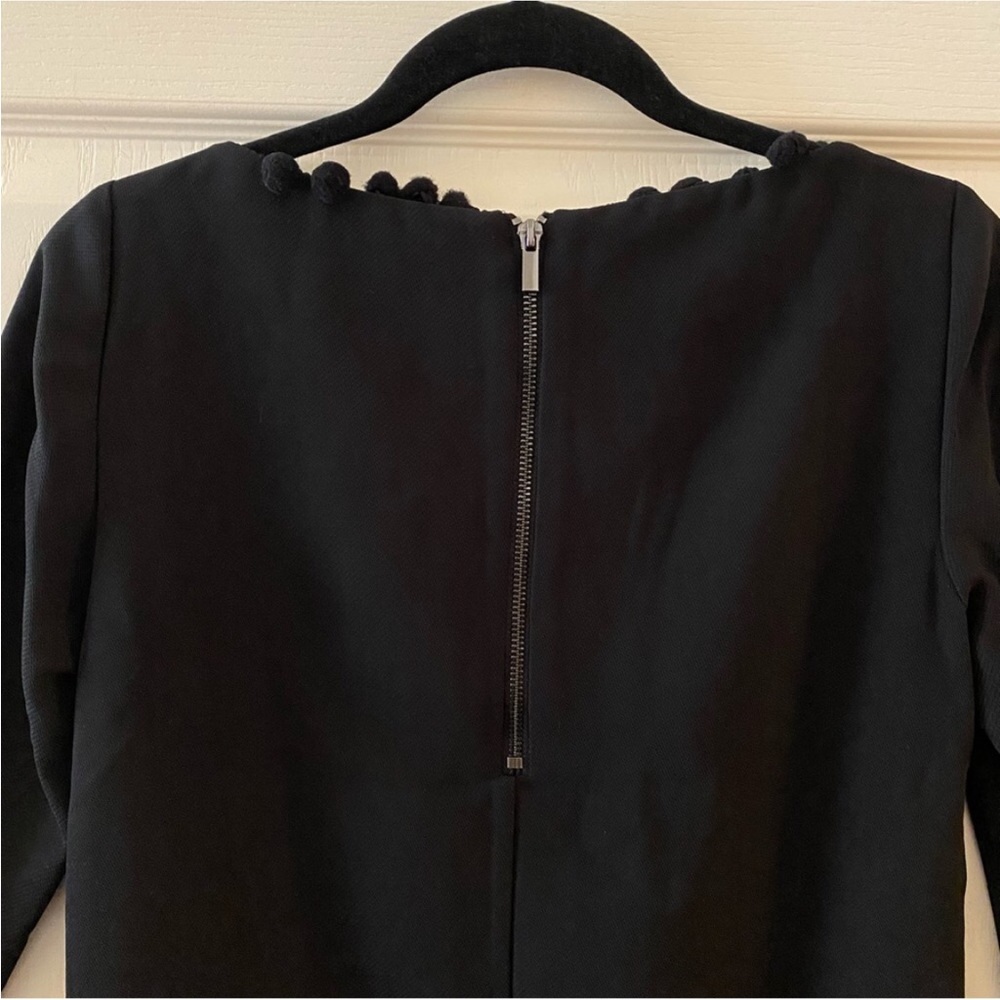FRENCH CONNECTION Arrow Crepe Pom Pom Tunic Dress in Black - 0 - Picture 5 of 14
